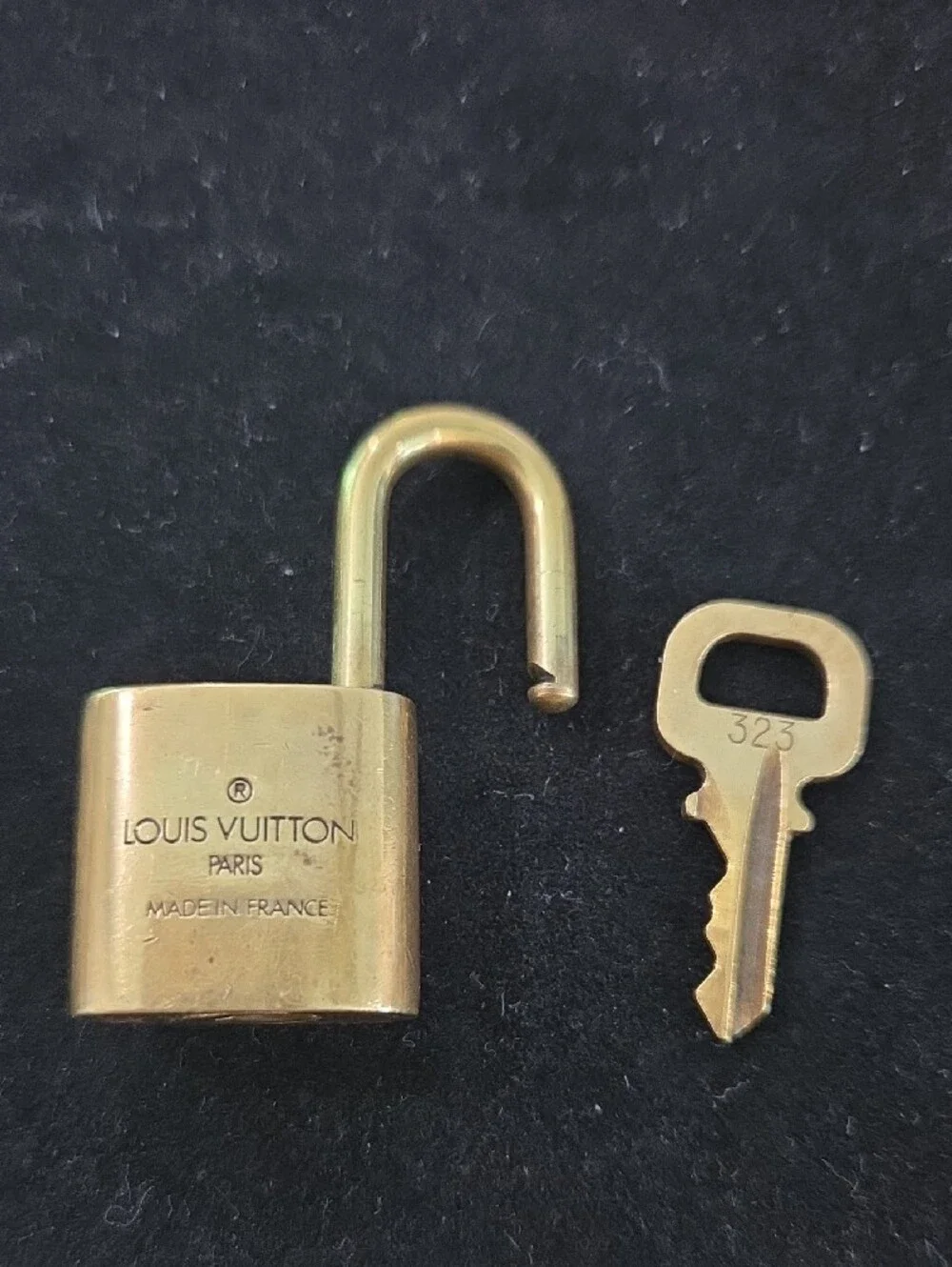 Louis Vuitton Gold-tone Padlock with Key #323
